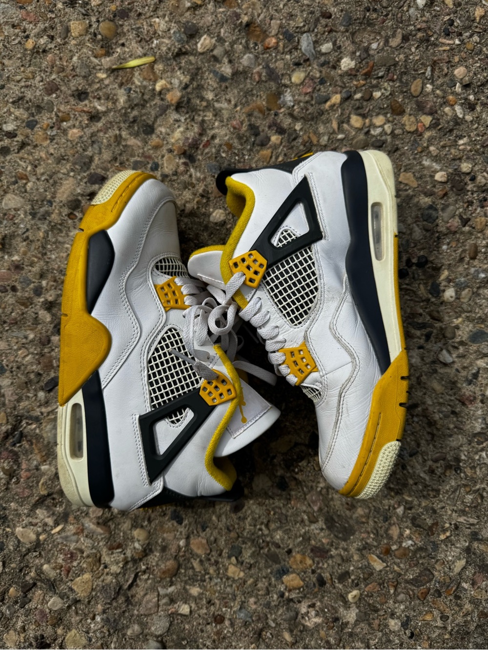 Jordan White and Yellow Women's Sneakers